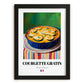 Courgette Gratin – Colorful Oil Painting, French Food Illustration, in sleek black frame