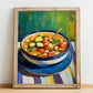 Soupe au Pistou – Colorful Oil Painting, French Food Still Life, no-text version framed in wood