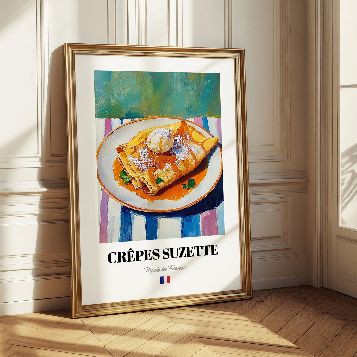 Crêpes Suzette – Art, French French Dessert Painting 