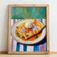 Crêpes Suzette – Art, French French Dessert Painting, no-text version framed in wood