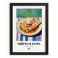 Crêpes Suzette – Art, French French Dessert Painting, in sleek black frame