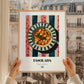 Fasolada – on Striped Tablecloth, Greek Food Poster, styled in a charming Paris street view