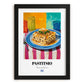 Pastitsio – Colorful Oil Painting, Greek Pasta Still Life, in sleek black frame