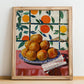 Loukoumades – Oil Painting, Greek Dessert Still Life, no-text version framed in wood
