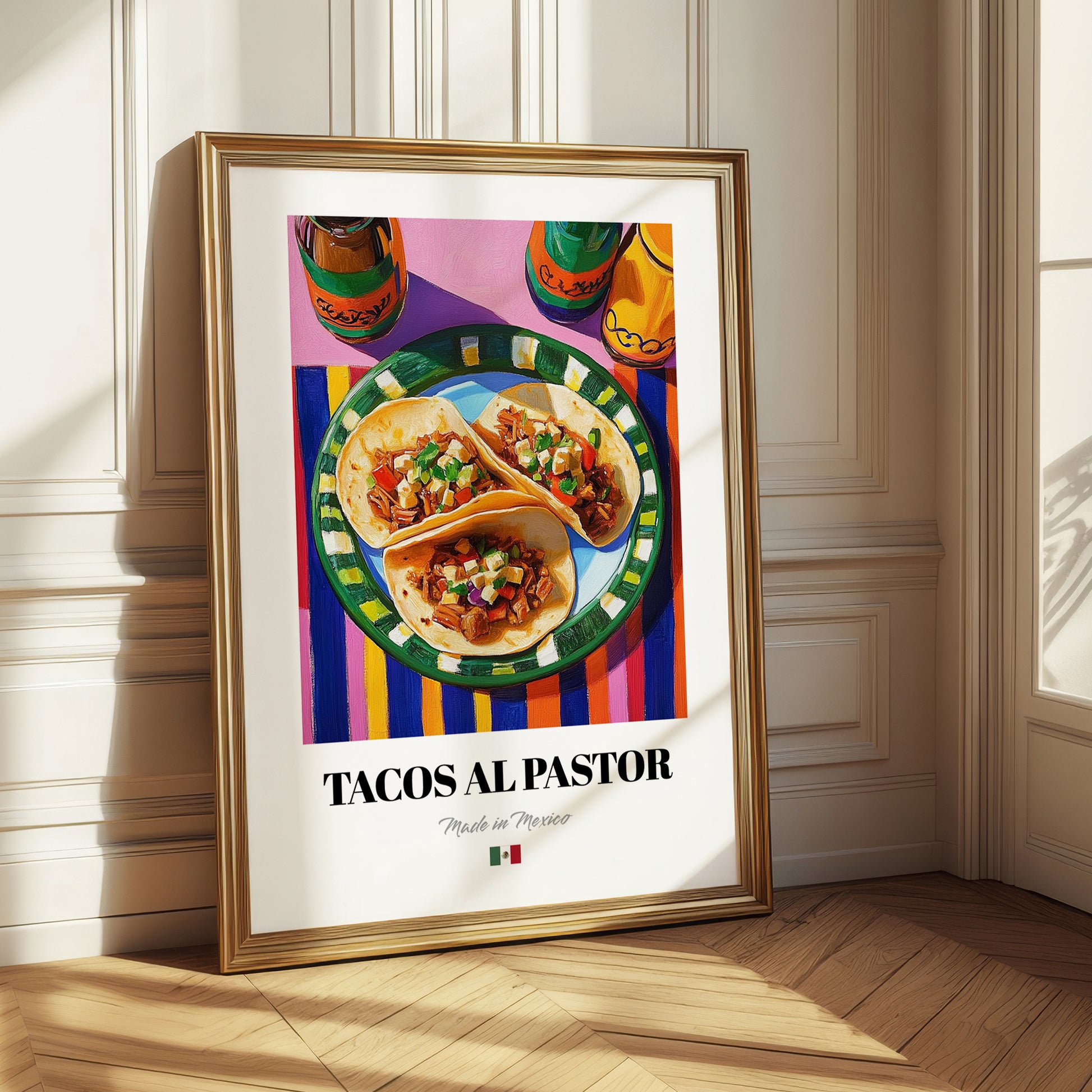 Tacos al Pastor – Oil Painting, Mexican Food Wall Painting