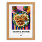 Tacos al Pastor – Oil Painting, Mexican Food Wall Painting, set in oak frame