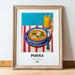 Pozole – Art, Mexican Food Wall Art, in wooden frame leaning on the floor