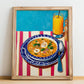 Pozole – Art, Mexican Food Wall Art, no-text version framed in wood