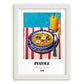 Pozole – Art, Mexican Food Wall Art, placed in minimal white frame