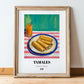 Tamales – Art, Mexican Food Still Life, in wooden frame leaning on the floor