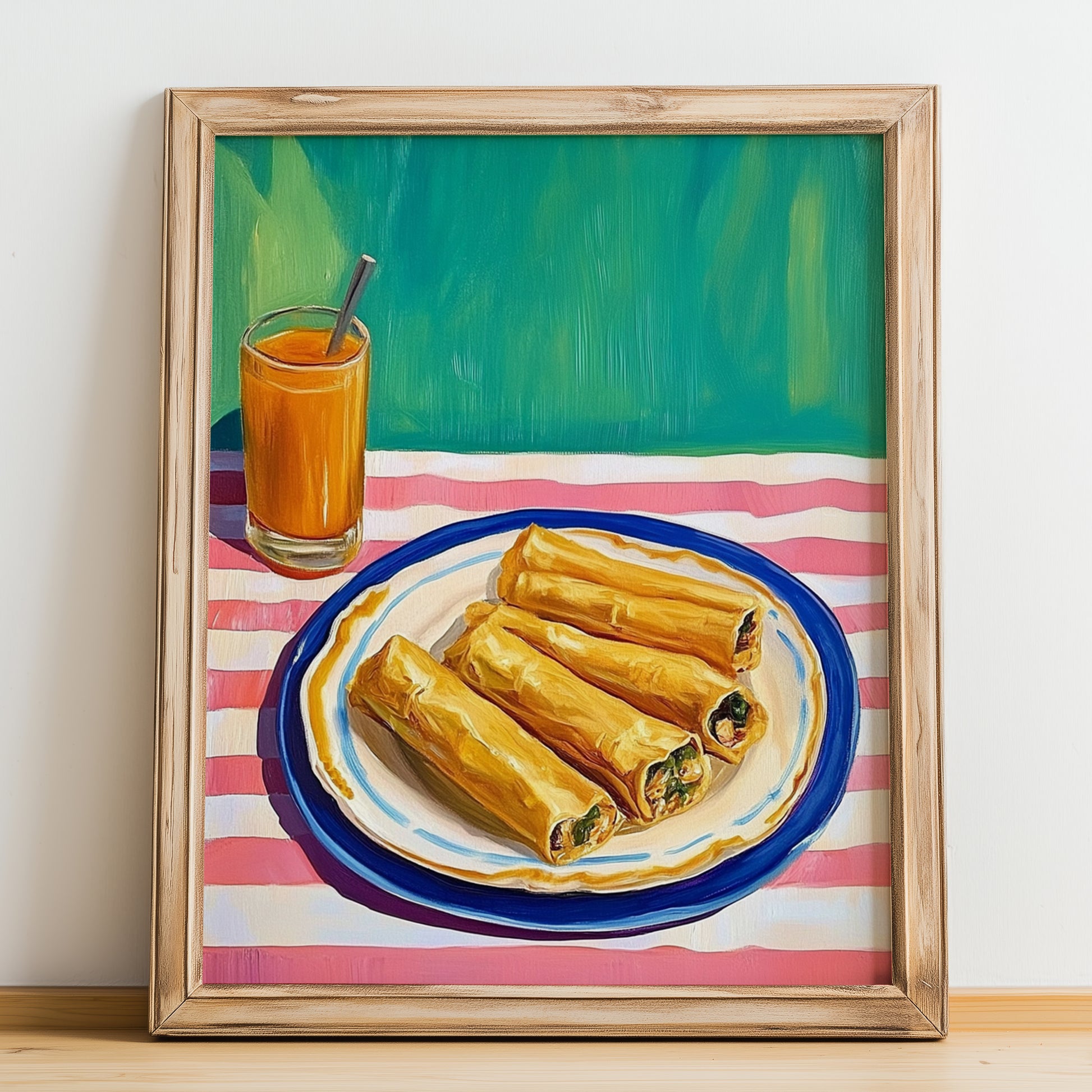 Tamales – Art, Mexican Food Still Life, no-text version framed in wood