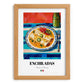 Enchiladas – Colorful Oil Painting, Mexican Food Painting, set in oak frame