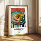 Enchiladas – on Striped Tablecloth, Mexican Food Illustration