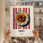 Birria – on Striped Tablecloth, Mexican Food Wall Decor, styled in a charming Paris street view