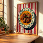Birria – on Striped Tablecloth, Mexican Food Wall Decor, clean layout with no caption
