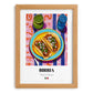 Birria – Colorful Oil Painting, Mexican Food Wall Decor, set in oak frame