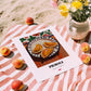 Pierogi – Art, Polish Pastry Poster, unframed on coastal sand