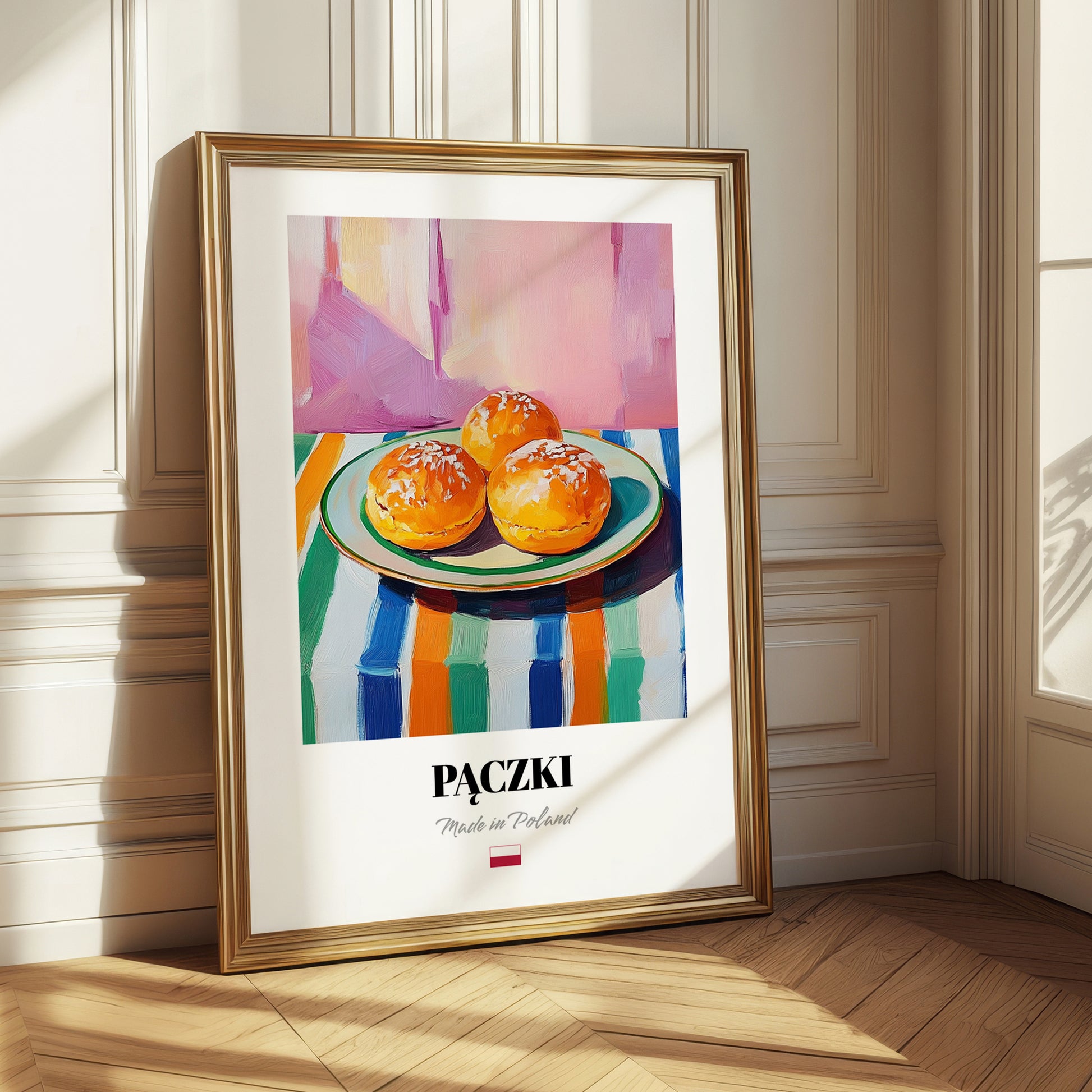 Pączki – Oil Painting, Polish Pastry Poster 