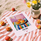 Pączki – Oil Painting, Polish Pastry Poster, unframed on coastal sand