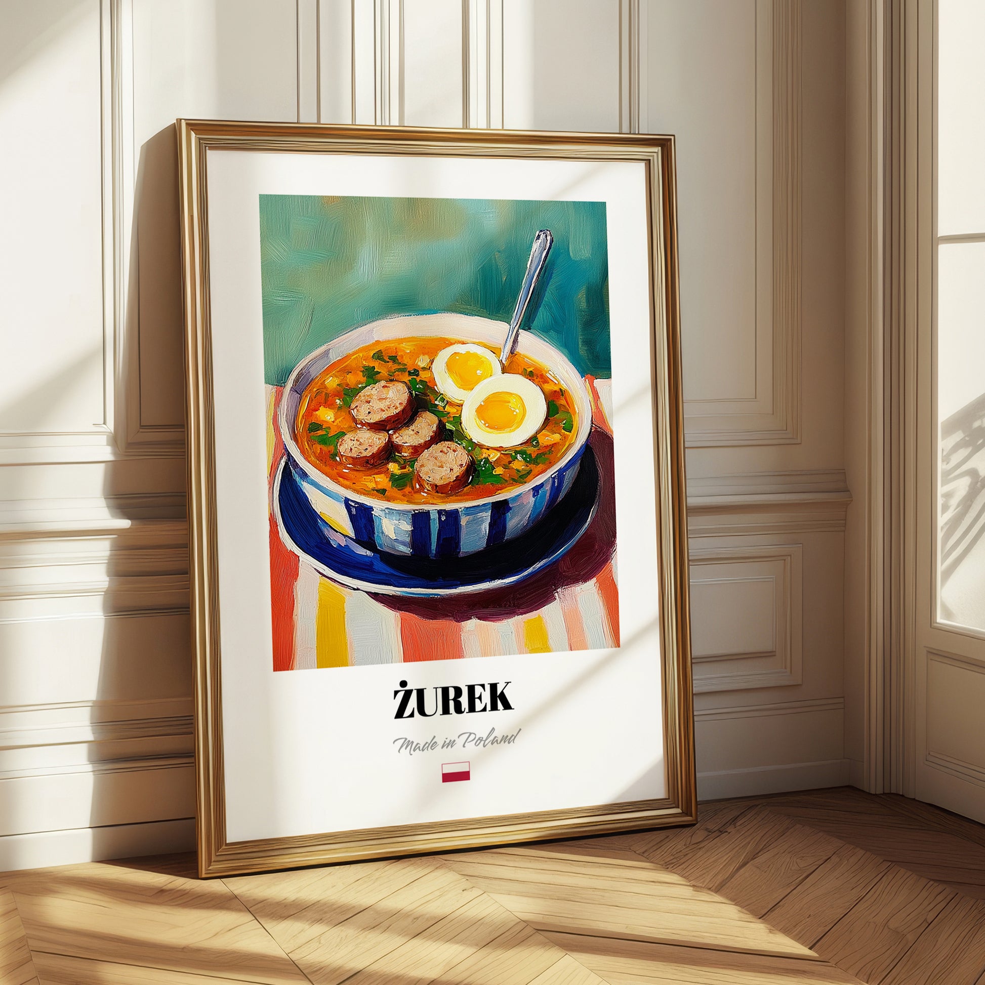 Żurek – Colorful Oil Painting, Polish Food Art