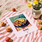 Żurek – Colorful Oil Painting, Polish Food Art, unframed on coastal sand