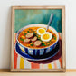 Żurek – Colorful Oil Painting, Polish Food Art, no-text version framed in wood