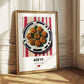 Köfte – on Striped Tablecloth, Turkish Food Wall Painting