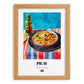 Pilav – Art, Turkish Food Wall Illustration, set in oak frame
