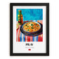 Pilav – Art, Turkish Food Wall Illustration, in sleek black frame