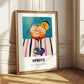 Spritz – on Striped Tablecloth, Italian Cocktail Poster