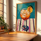 Spritz – on Striped Tablecloth, Italian Cocktail Poster, clean layout with no caption
