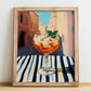 Spritz – Italian Café on the Corner, Italian Cocktail Poster, no-text version framed in wood