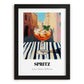 Spritz – Italian Café on the Corner, Italian Cocktail Poster, in sleek black frame