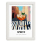 Spritz – Italian Café on the Corner, Italian Cocktail Poster, placed in minimal white frame