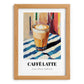 Caffè Latte – Italian Café on the Corner, Italian Coffee Still Life, set in oak frame