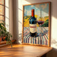 Barolo – Italian Hilltop Table Scene, Italian Wine Painting, clean layout with no caption