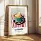 Affogato – on Striped Tablecloth, Italian Food Wall Decor