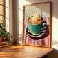 Affogato – on Striped Tablecloth, Italian Food Wall Decor, clean layout with no caption