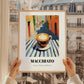 Macchiato – Italian Café on the Corner, Italian Coffee Poster, styled in a charming Paris street view