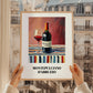 Montepulciano d'Abruzzo – on Striped Tablecloth, Italian Wine Painting, styled in a charming Paris street view