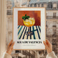 Agua De Valencia – on Striped Tablecloth, Spanish Cocktail Wall Art, styled in a charming Paris street view