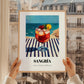 Sangría – Spanish Coastal Café Moment, Spanish Cocktail Art, styled in a charming Paris street view
