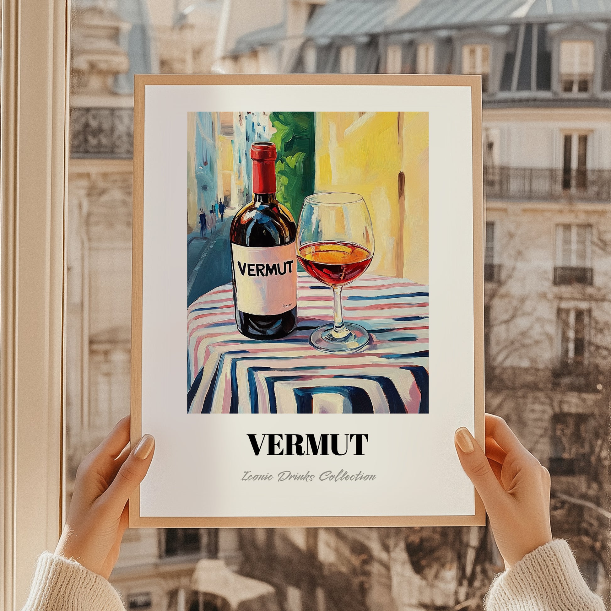 Vermut – Spanish Urban Café Scene, Spanish Wine Still Life, styled in a charming Paris street view