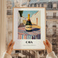 Cava – Spanish Urban Café Scene, Spanish Wine Print, styled in a charming Paris street view