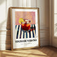 Tinto De Verano – on Striped Tablecloth, Spanish Cocktail Poster