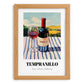 Tempranillo – Spanish Hillside Café View, Spanish Wine Wall Decor, set in oak frame