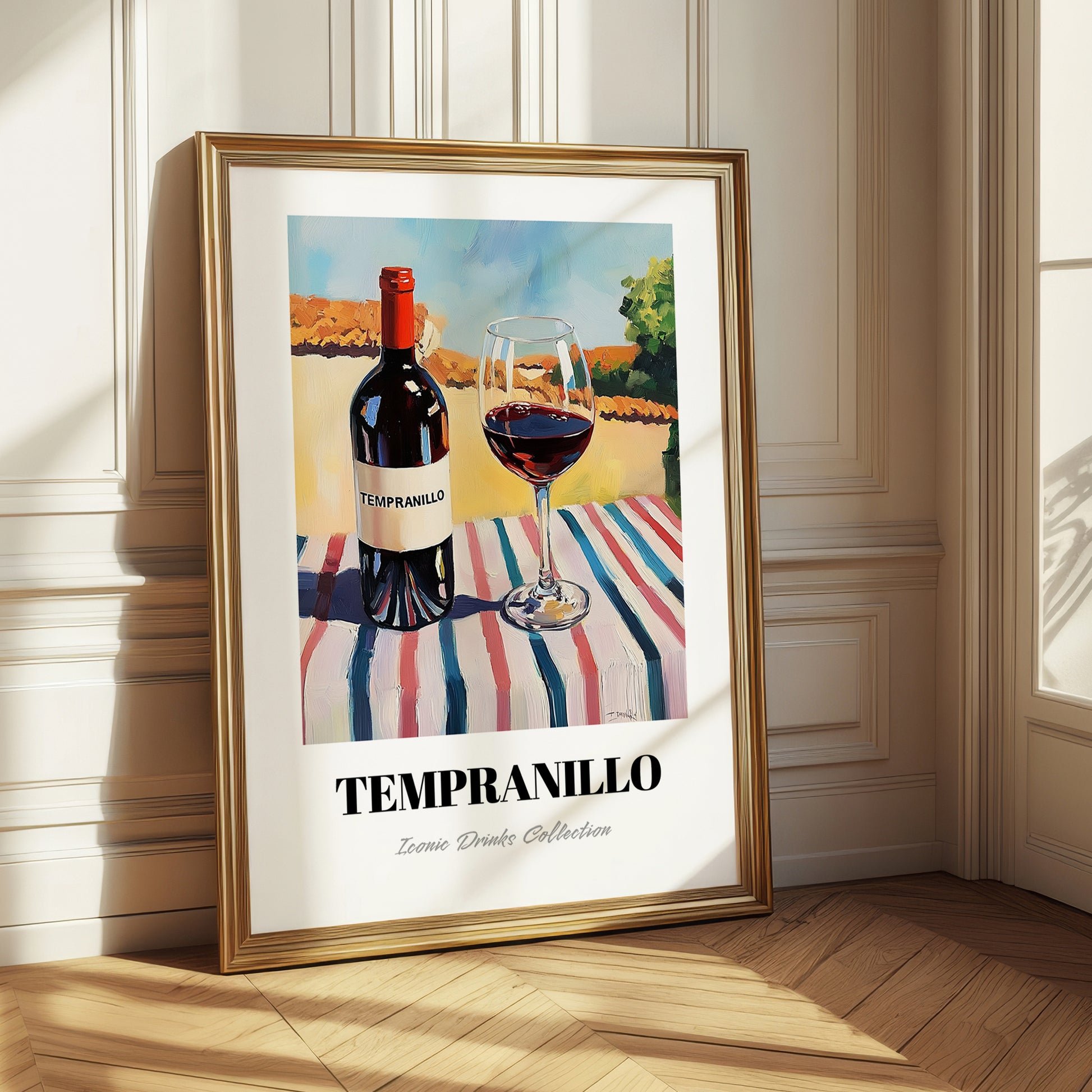 Tempranillo – Spanish Café on the Corner, Spanish Wine Painting