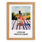 Côtes De Provence Rosé – French Hilltop Café Scene, French Wine Print, set in oak frame