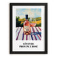 Côtes De Provence Rosé – French Hilltop Café Scene, French Wine Print, in sleek black frame