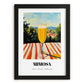 Mimosa – French Seaside Scene, French Cocktail Art, in sleek black frame